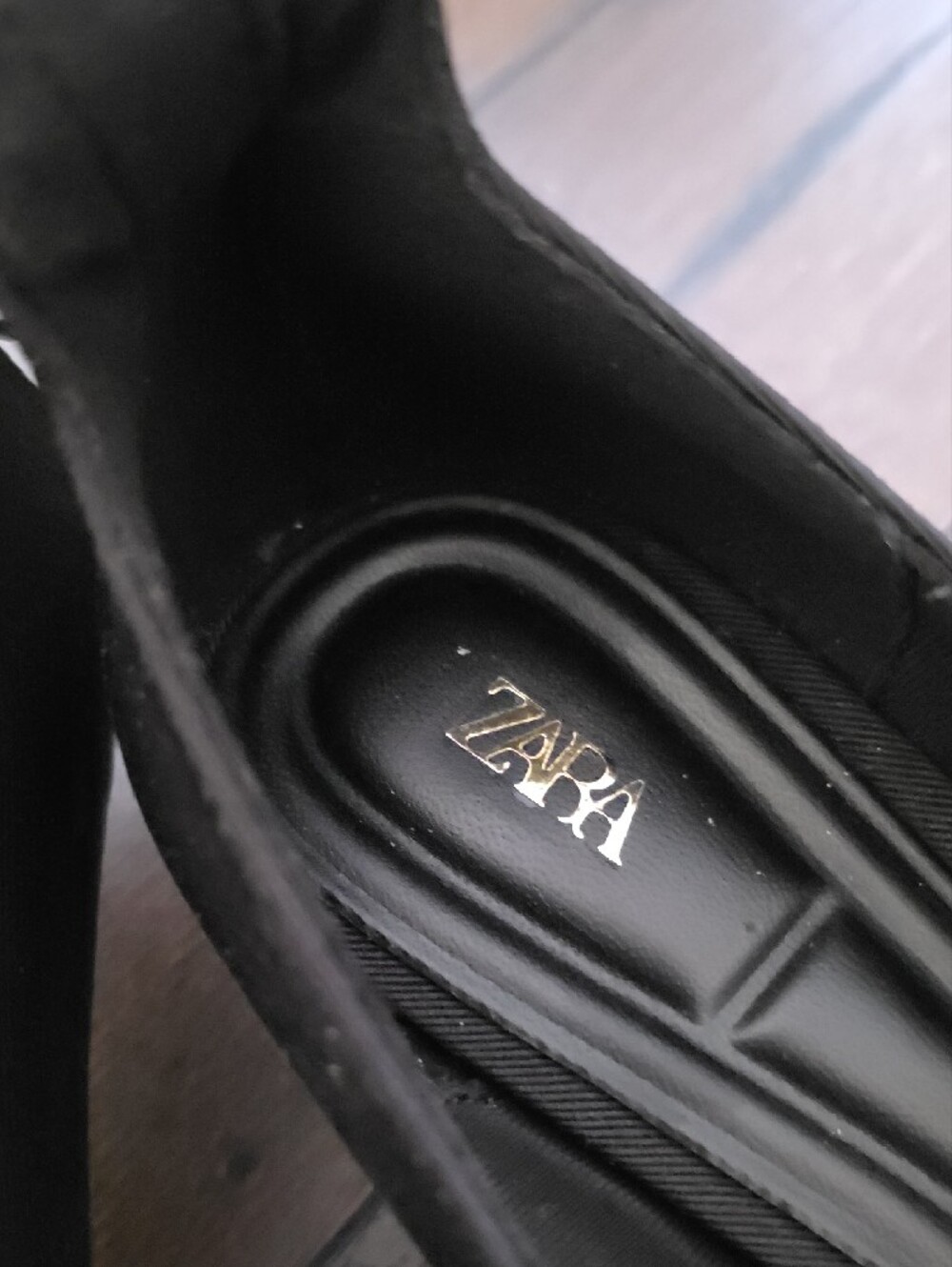 Zara Black Pointed Toe Strappy Heels - Picture 3 of 5